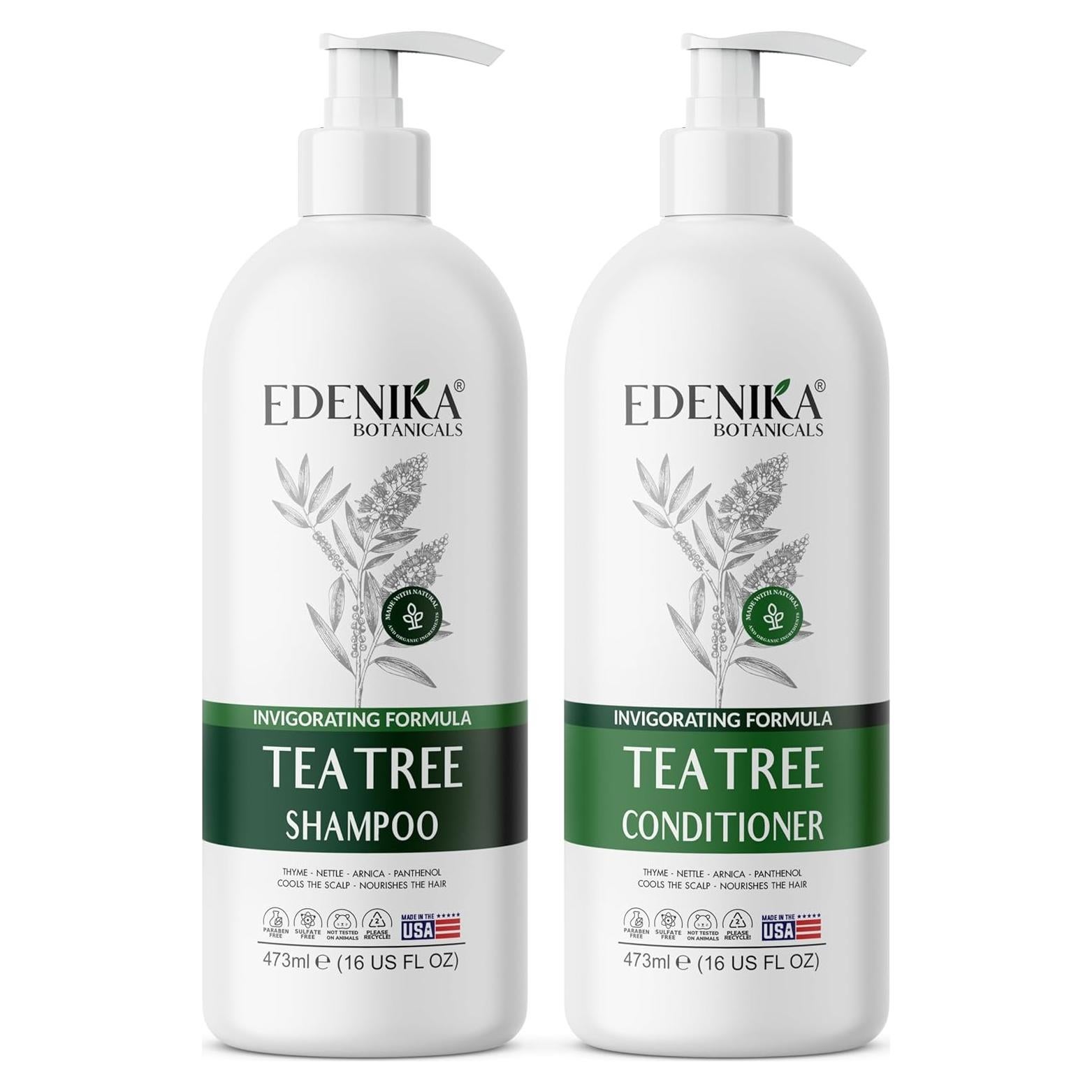 Champú y Acondicionador de Árbol de Té Edenika 473 ml