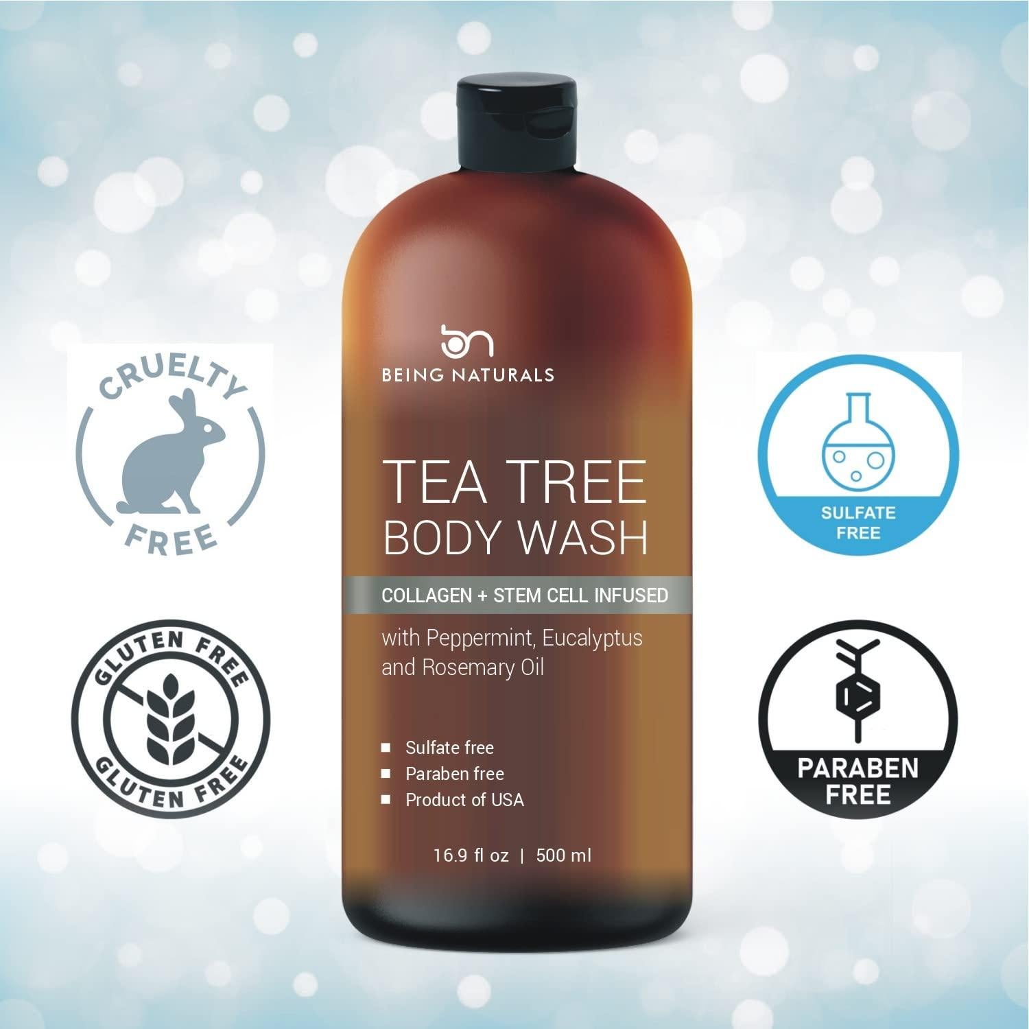 Gel de Ducha BeingNaturals con Aceite de Árbol de Té 478ml