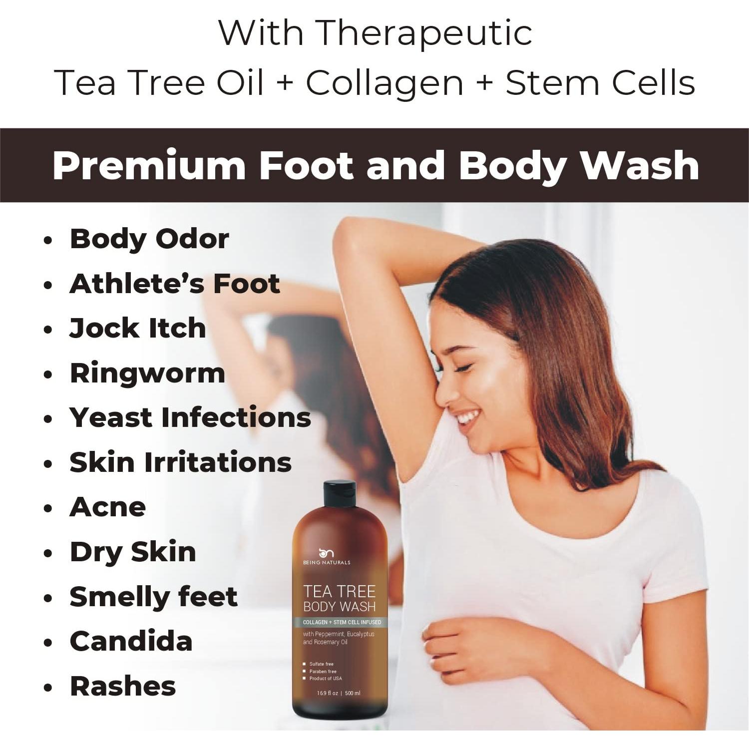 Gel de Ducha BeingNaturals con Aceite de Árbol de Té 478ml