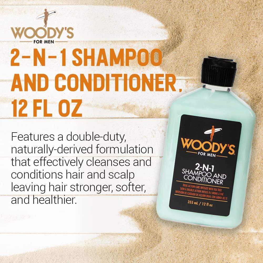 Champú y Acondicionador 2 en 1 Woody's para Hombres 340 g