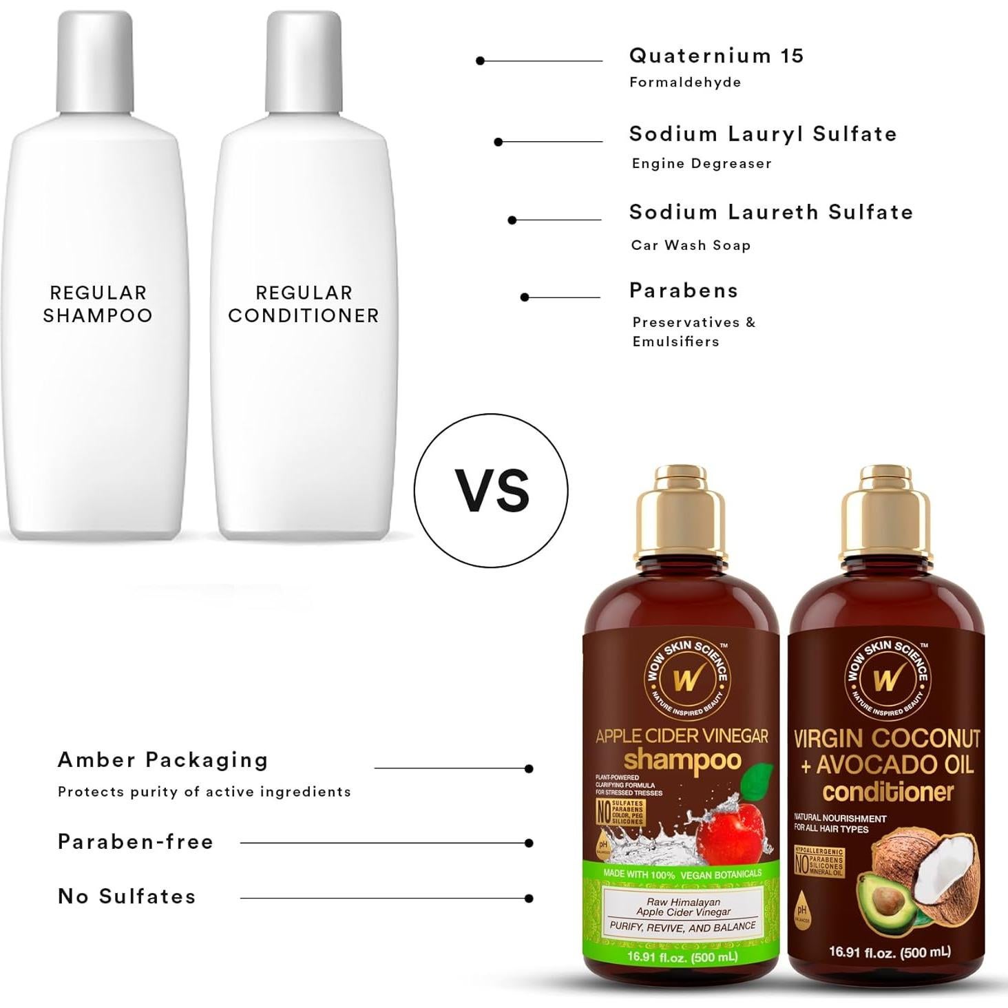 Champú y Acondicionador WOW Skin Science 500ml Pack 2