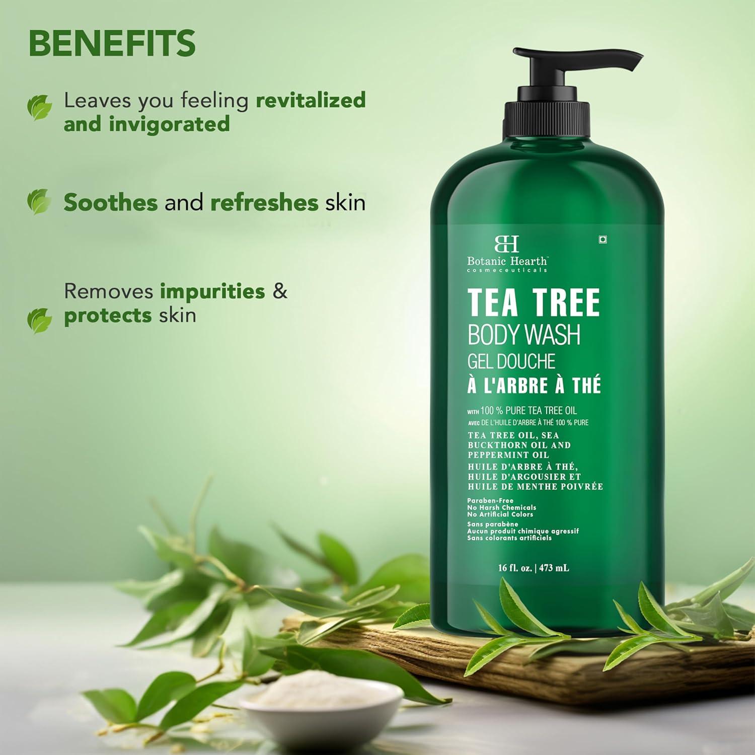 Gel de Ducha Botanic Hearth Tea Tree 473 ml - Piel Saludable