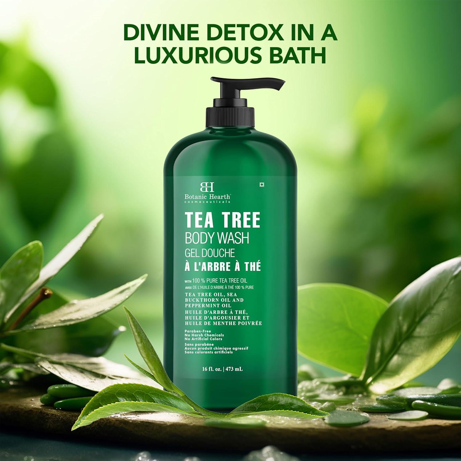 Gel de Ducha Botanic Hearth Tea Tree 473 ml - Piel Saludable
