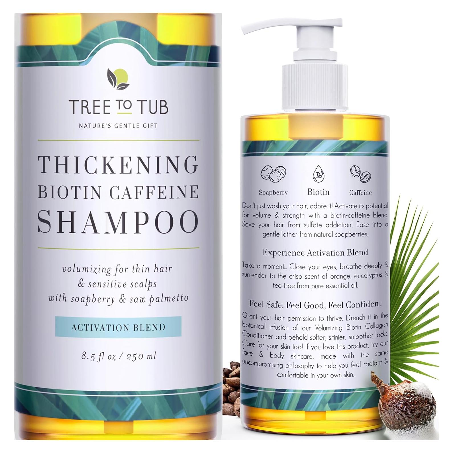 Champú Engrosante Tree To Tub Biotina 309g Sin Sulfatos