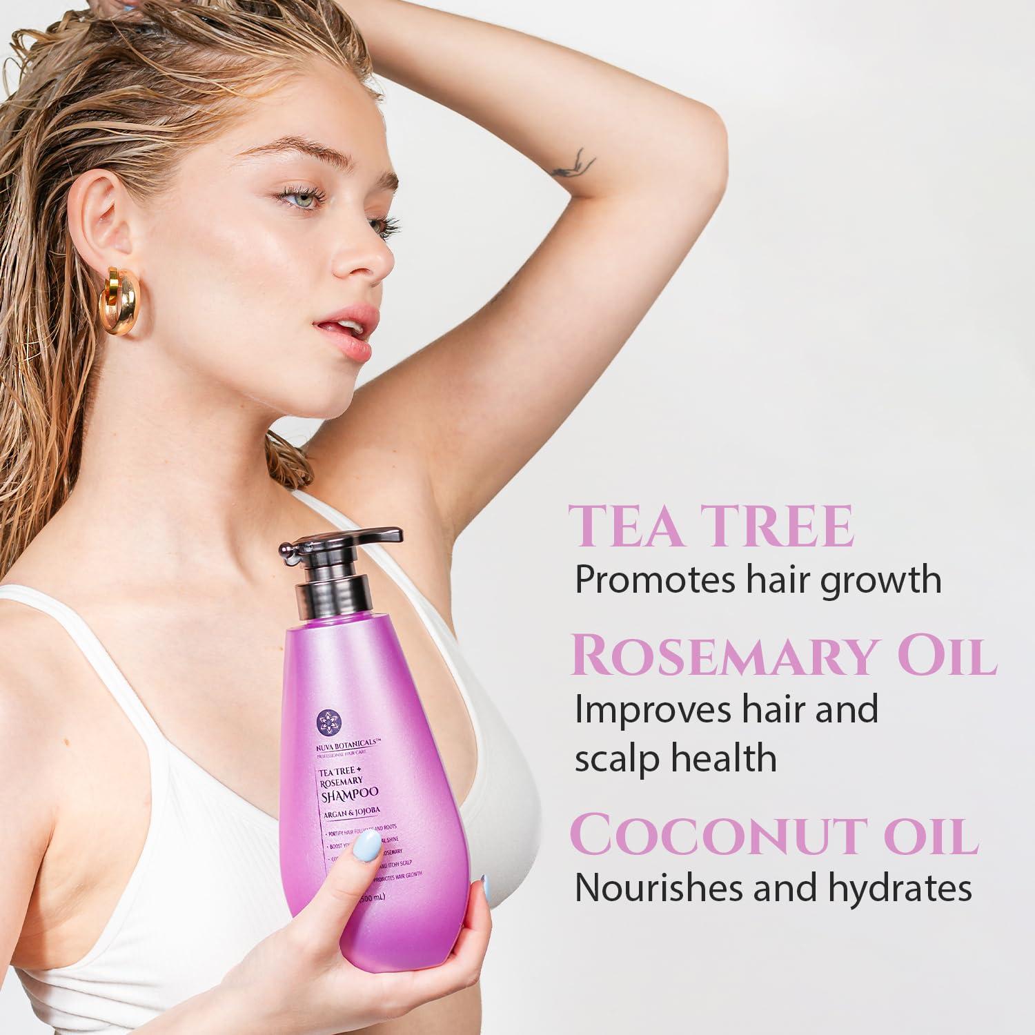 Champú y Acondicionador Natural NuvaBrands 500ml Crecimiento Cabello