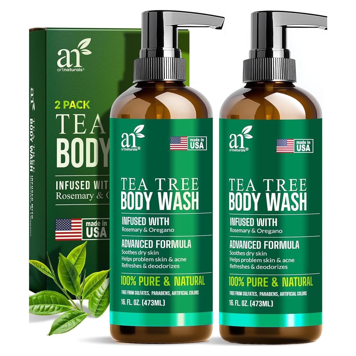 Jabón Corporal Antibacteriano Artnaturals 2x473ml Aceite de Árbol de Té