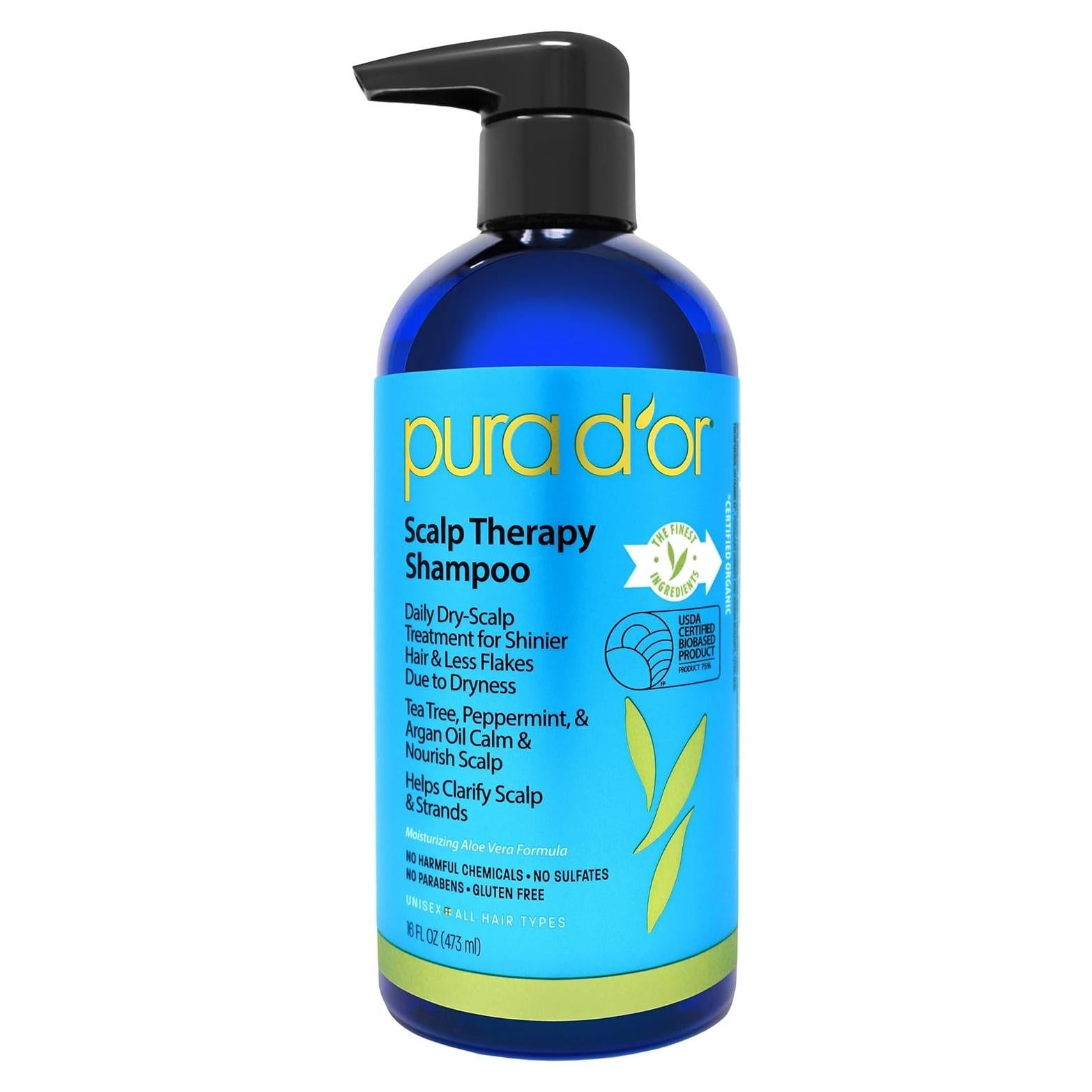 Champú Terapia Cuero Cabelludo PURA D'OR 473 ml Hidratante