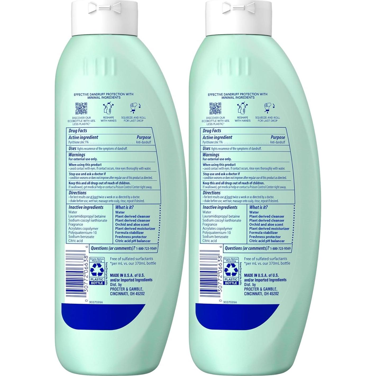 Champú Anticaspa Head & Shoulders BARE 2x400ml Sin Sulfatos