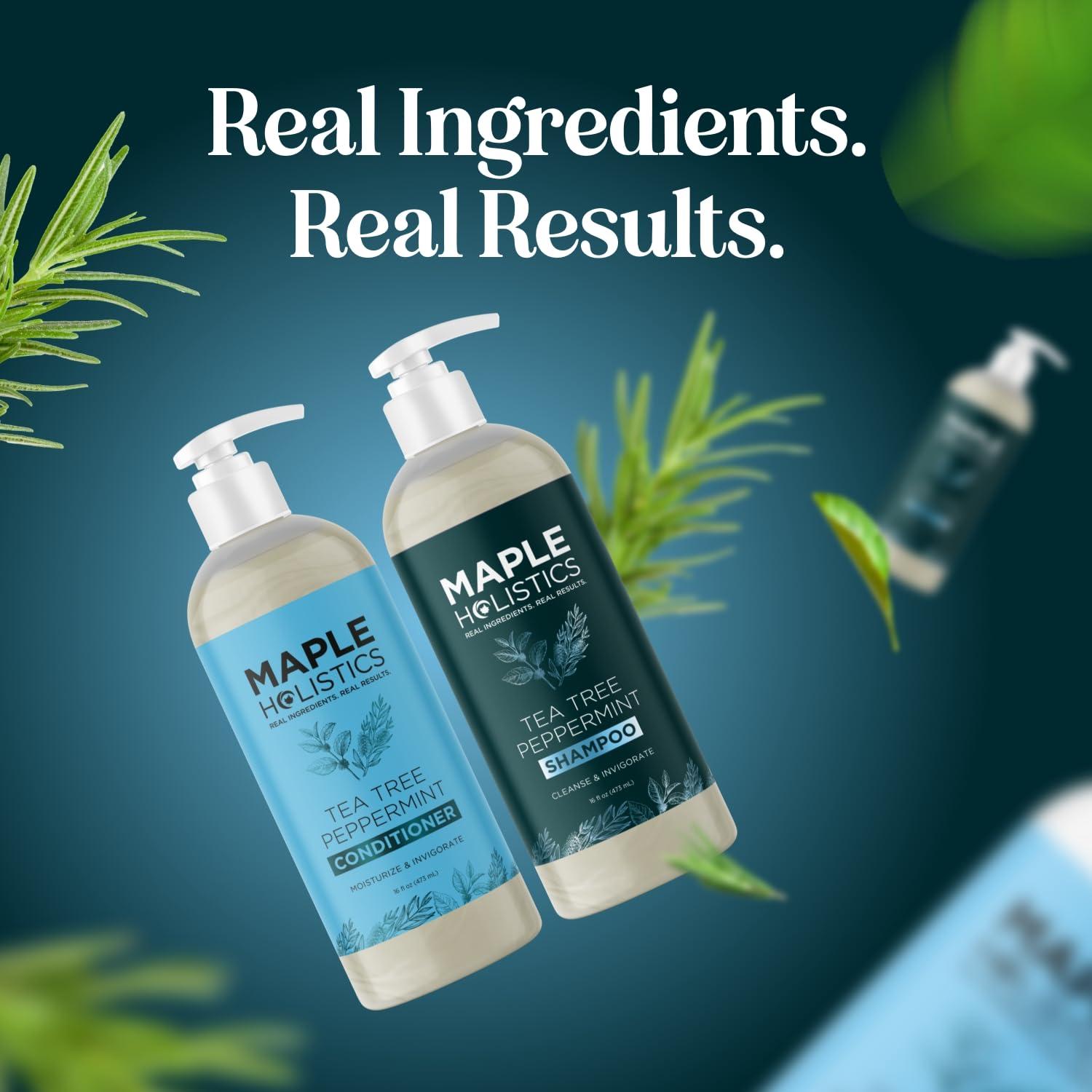 Set Champú y Acondicionador Maple Holistics 473 ml Menta