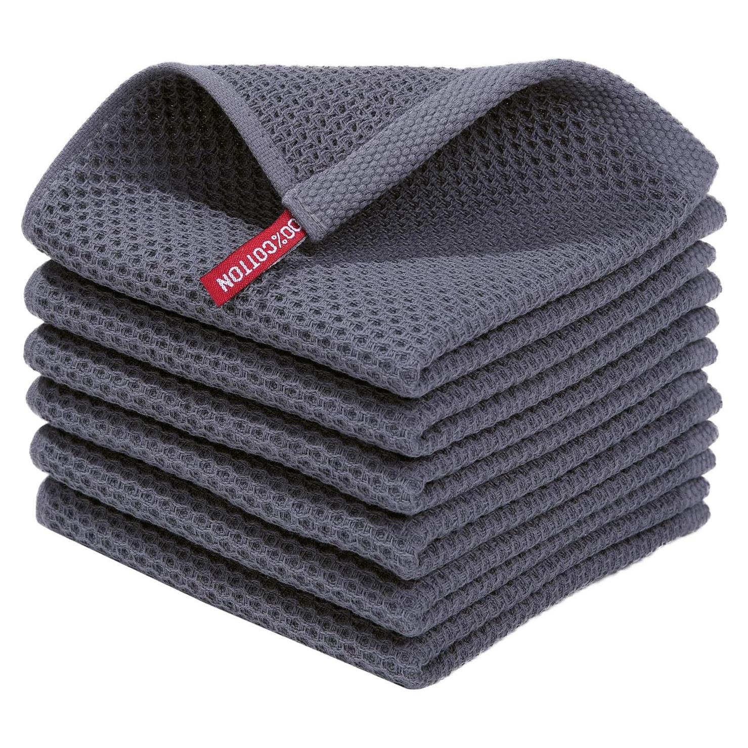 Paños de Cocina Homaxy 100% Algodón 30x30 cm Paquete de 6