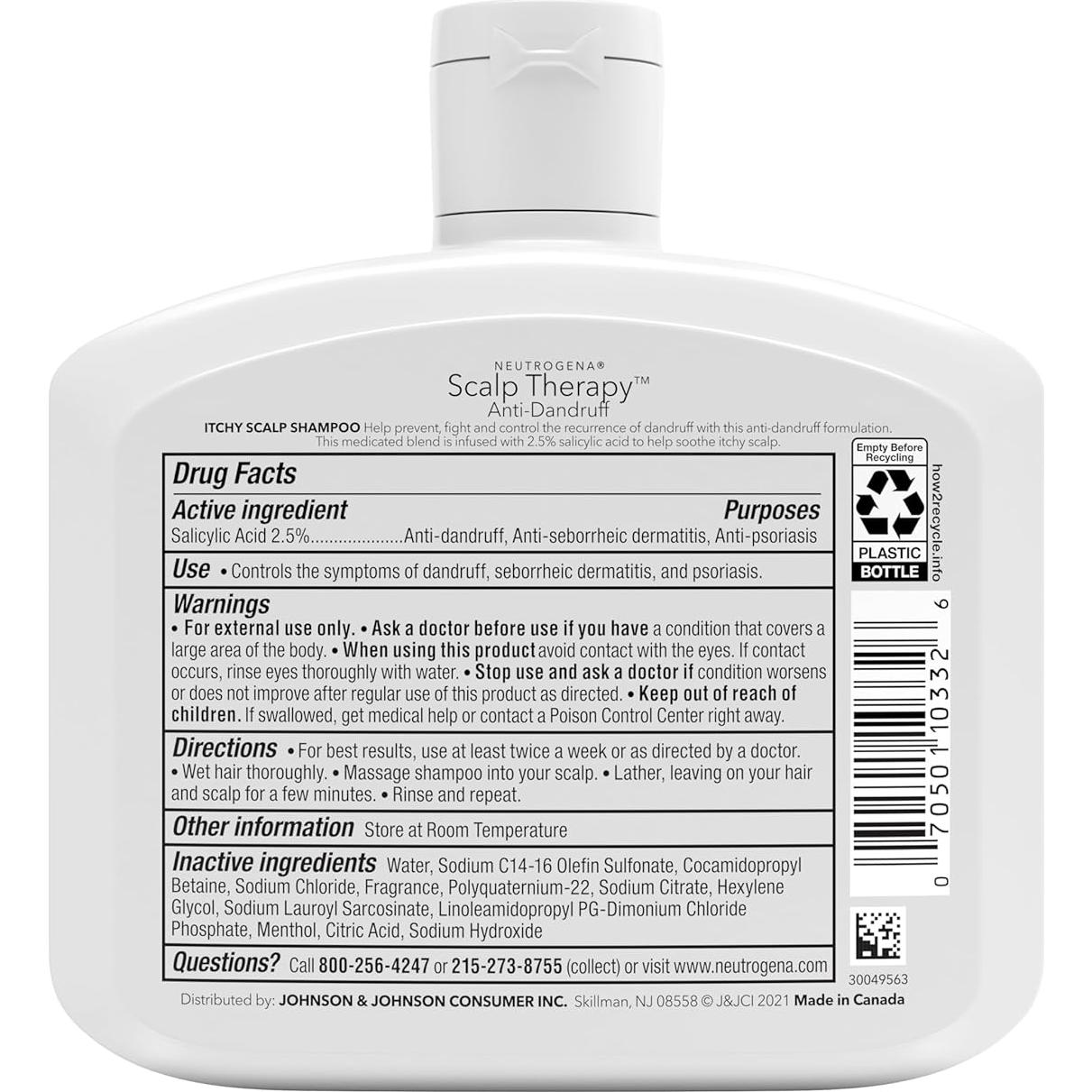 Champú Anticaspa Neutrogena 2.5% Ácido Salicílico 355ml