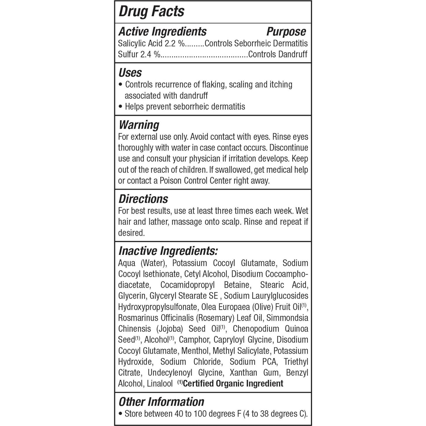 Champú Tratamiento para la Caspa Jason 340 g - Sin Parabenos