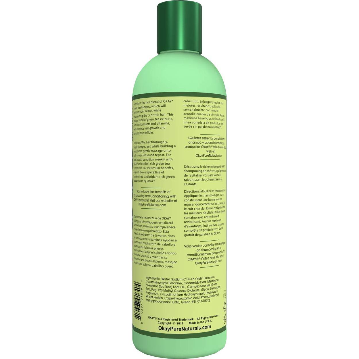 Champú Antioxidante Té Verde OKAY 355ml Revitalizante