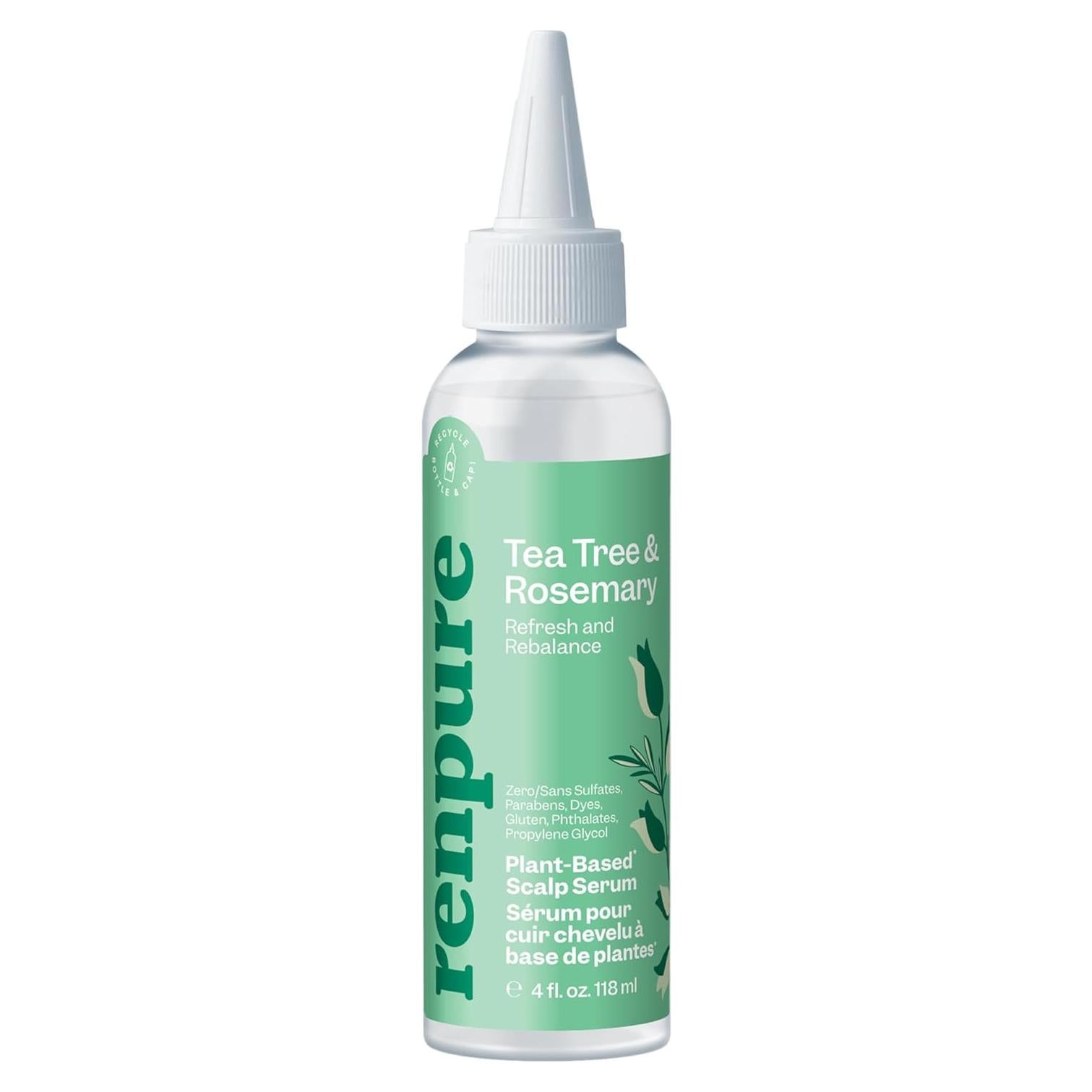 Suero para Cuero Cabelludo Renpure 118 ml - Aceite de Árbol de Té y Romero