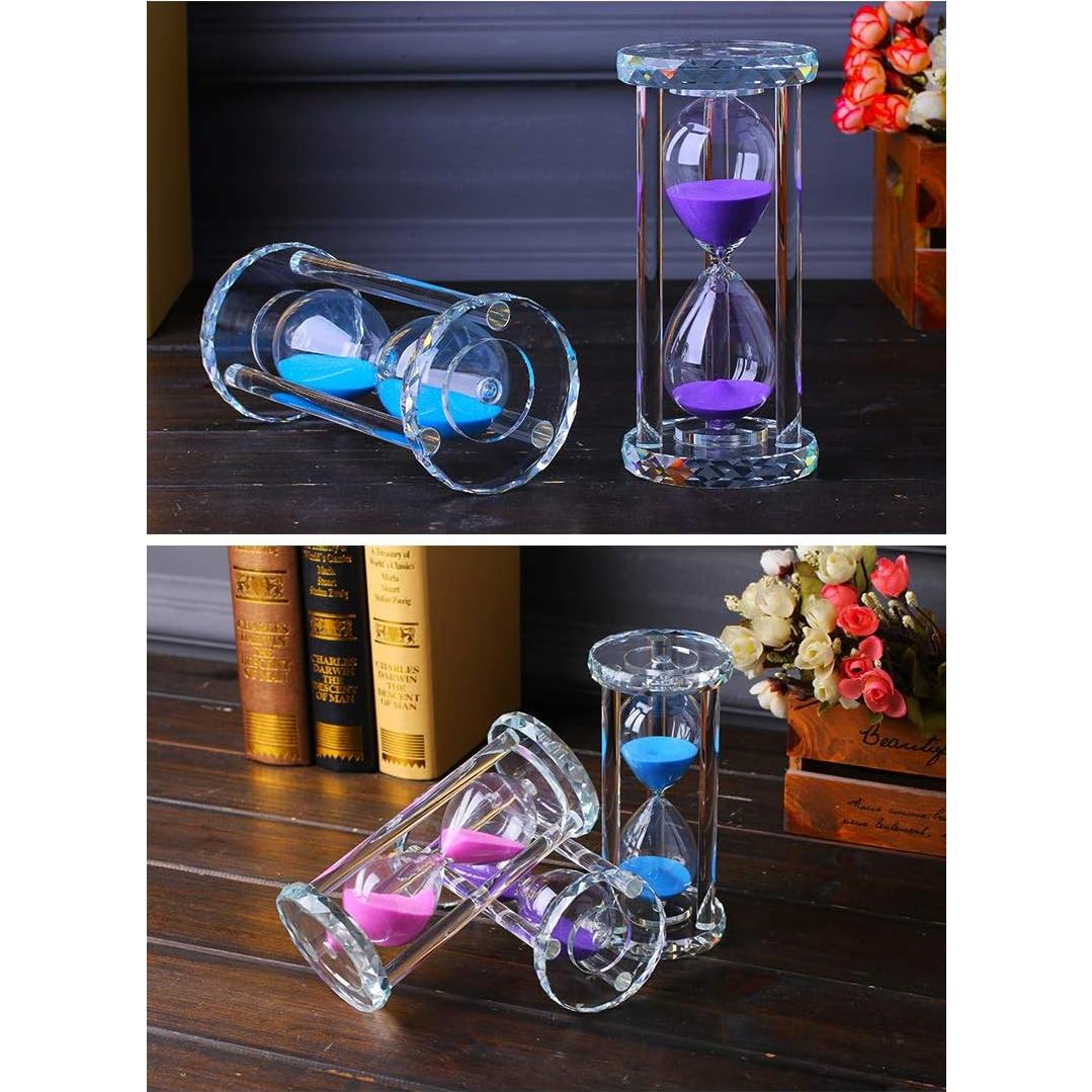 Temporizador de Arena 60 Minutos Lonovel Cristal Azul