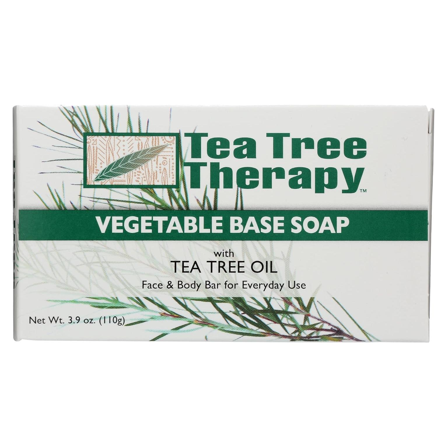 Jabón de Base Vegetal Tea Tree Therapy 110g Cuidado Piel