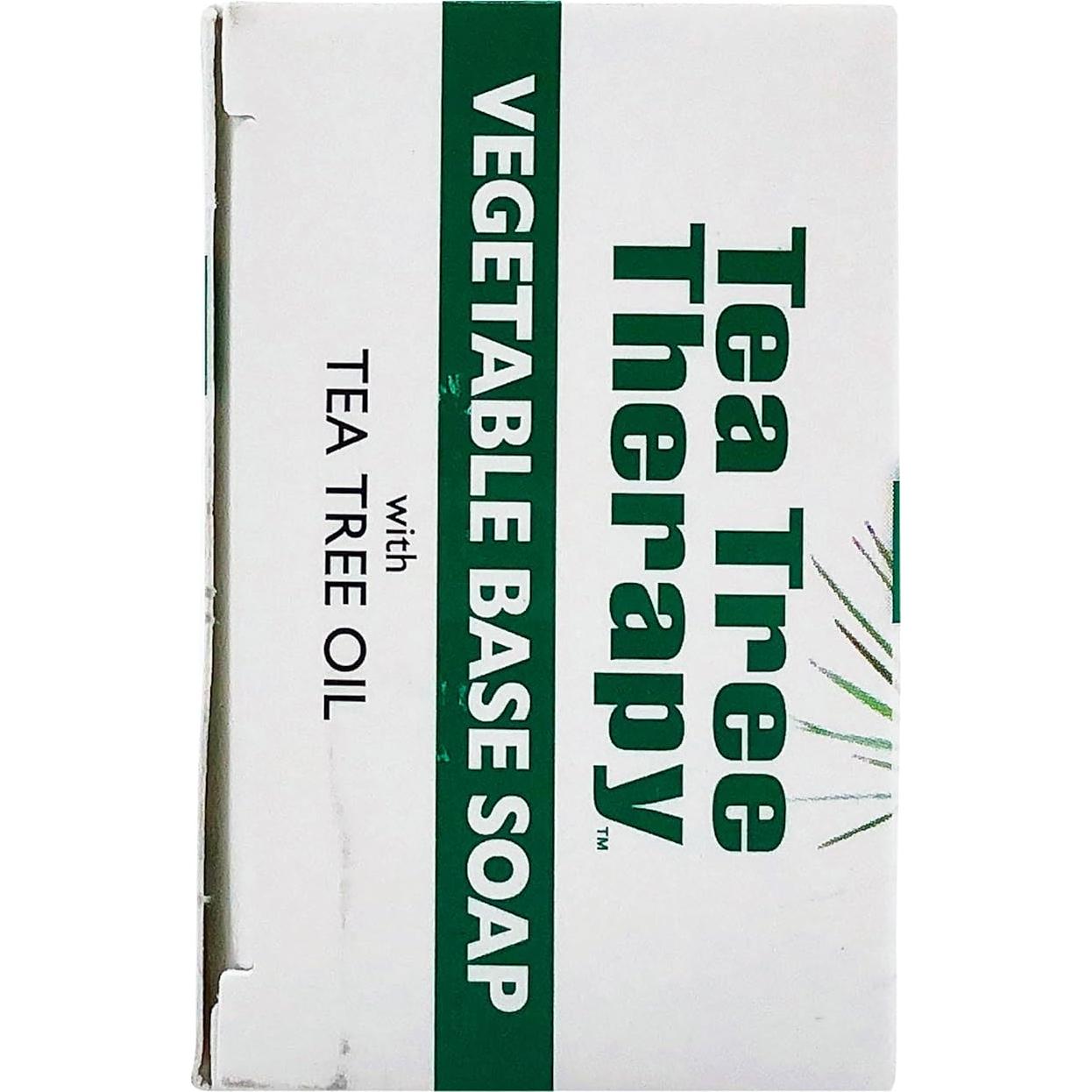 Jabón de Base Vegetal Tea Tree Therapy 110g Cuidado Piel