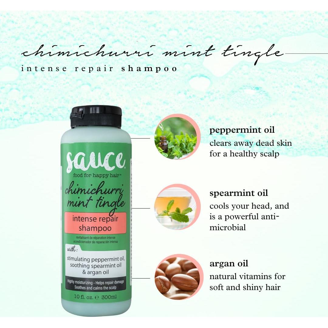 Champú Reparador Intenso Sauce Beauty 300ml Menta Argán