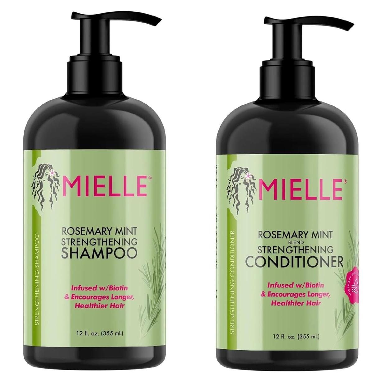 Set Champú y Acondicionador Mielle Romero Menta 355ml