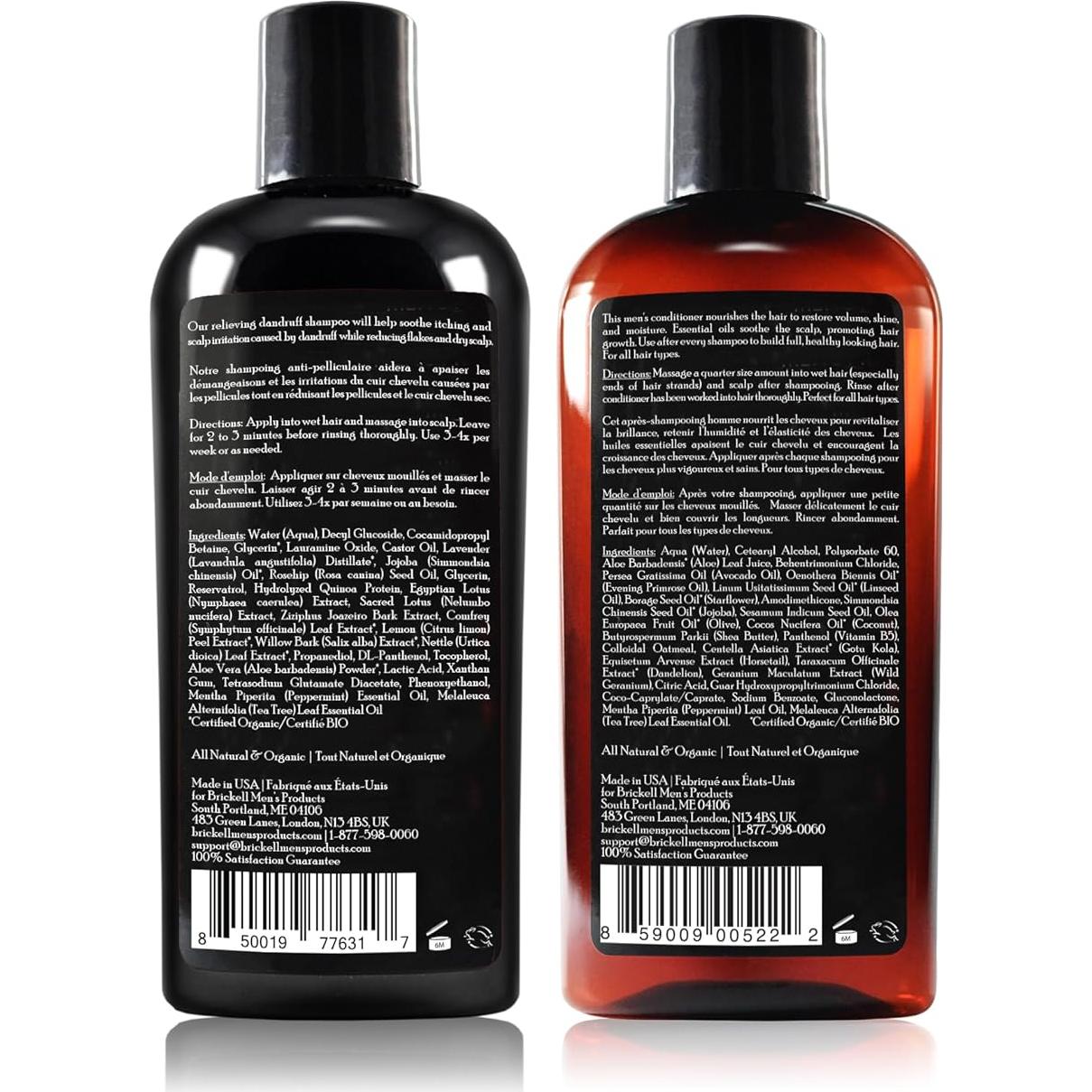 Set de Champú y Acondicionador Anticaspa Brickell 236ml