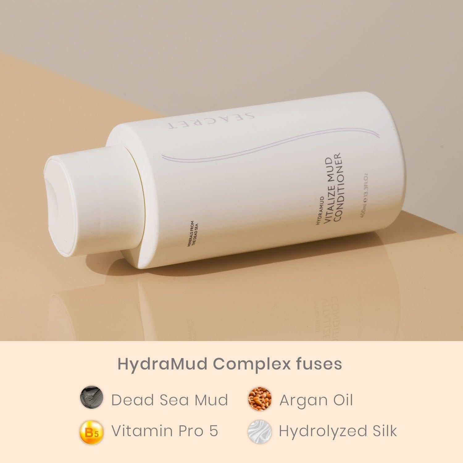 Acondicionador SEACRET HydraMud Vitalize 500ml con Minerales