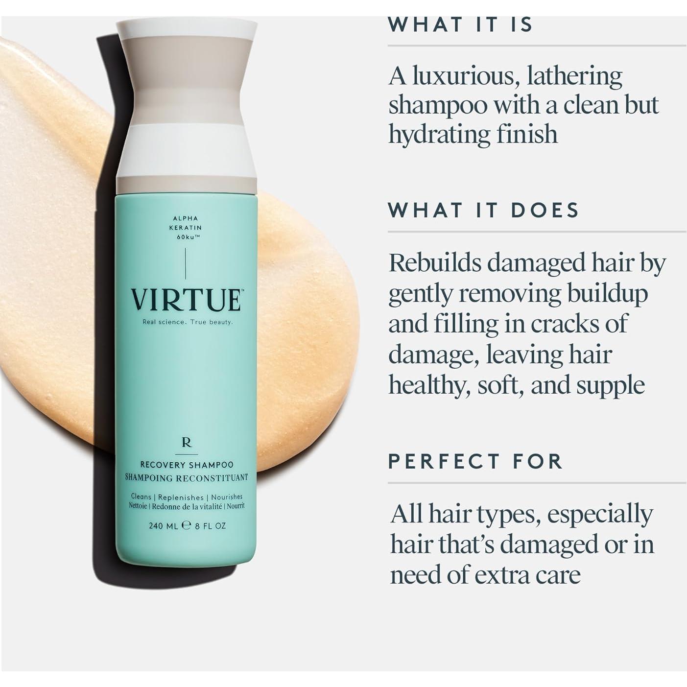 Champú Sin Sulfatos VIRTUE Recovery 295g Queratina Baobab