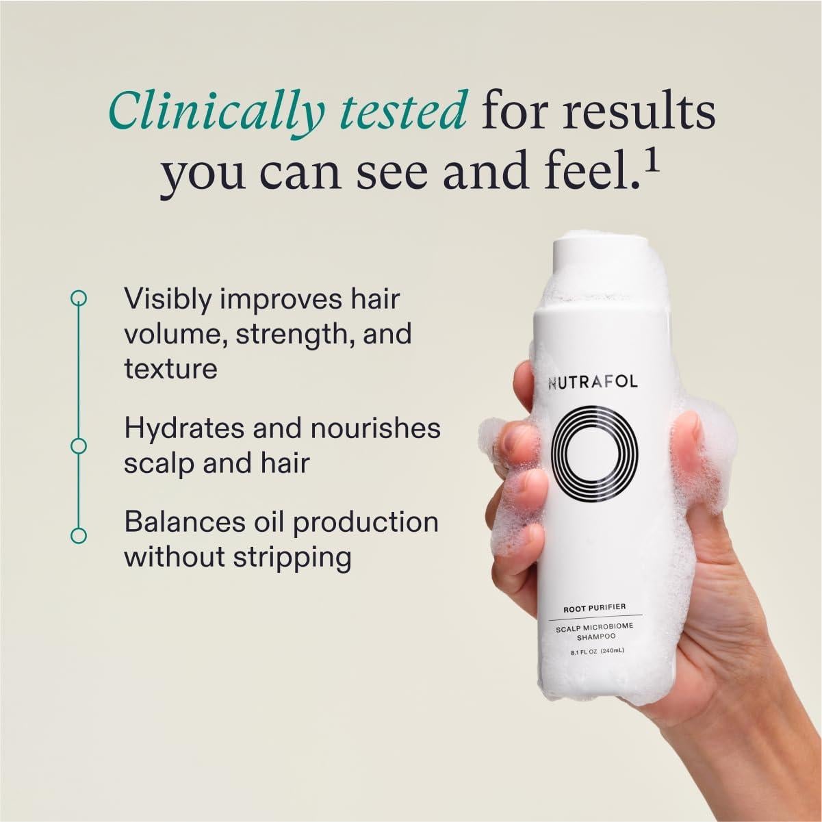 Champú Nutrafol 240ml para Cabello Fino - Hidratante y Voluminizador