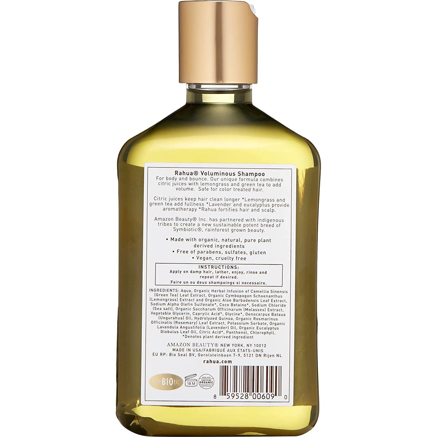 Champú Voluminizador Orgánico Rahua 275 ml Sin Sulfatos