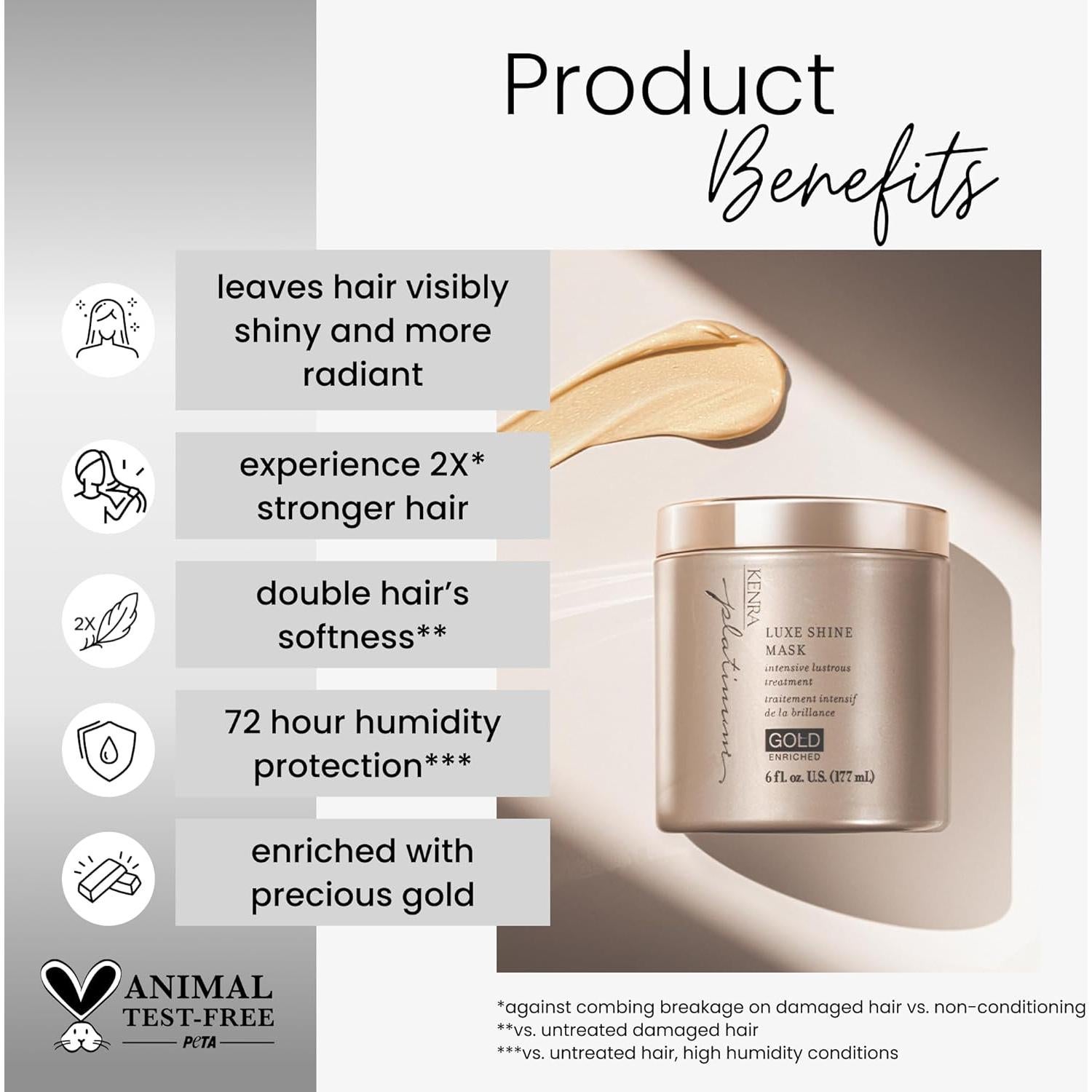 Mascarilla Acondicionadora Kenra Platinum Luxe Shine 170g