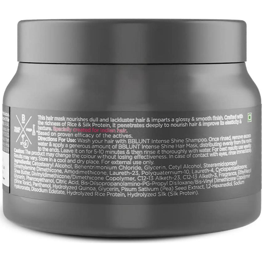 Mascarilla Capilar Brillo Intenso BBLUNT 250g - Proteína de Arroz y Seda
