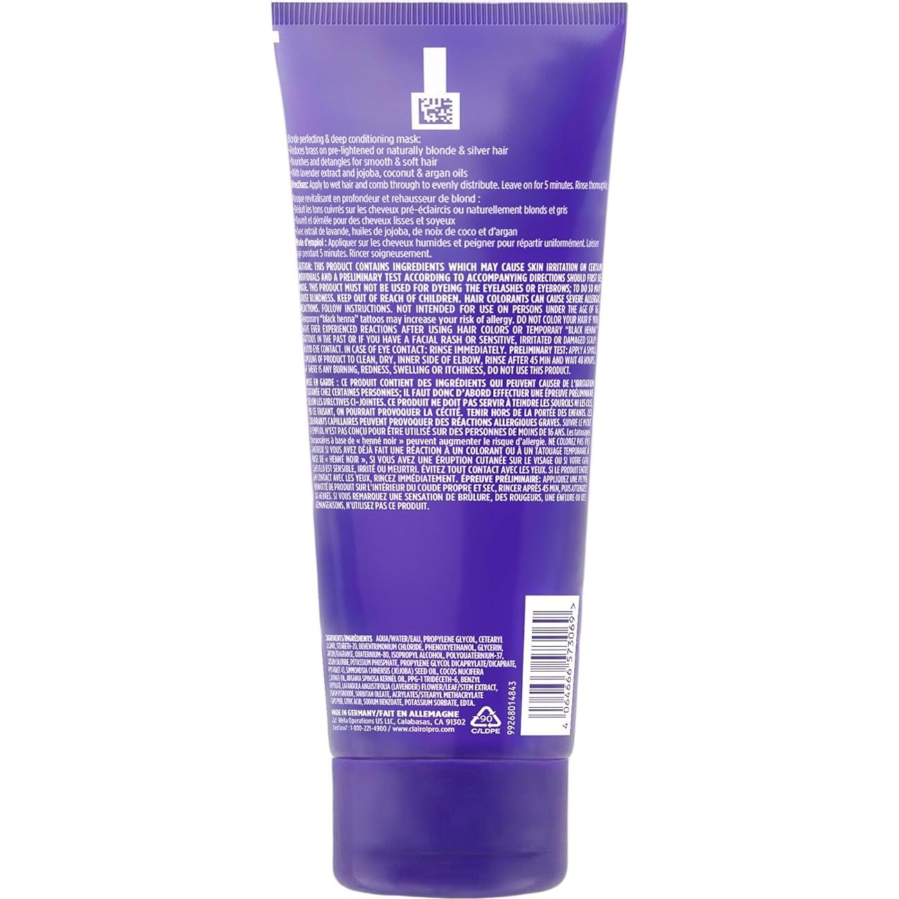 Mascarilla Tonificante Violeta Clairol 191g para Cabello Rubio