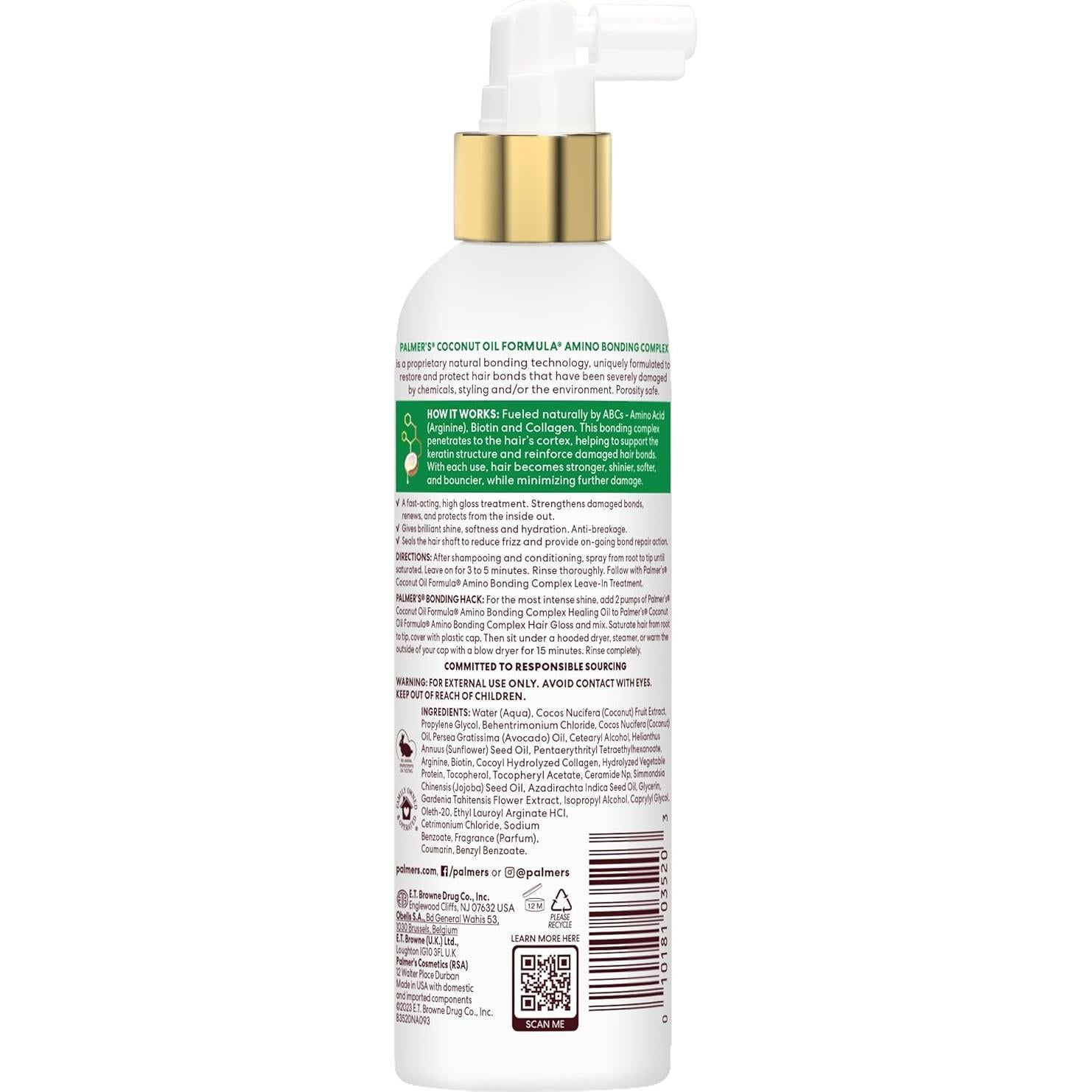 Brillo Capilar Palmer's 4 oz Aminoácidos Aceite Coco