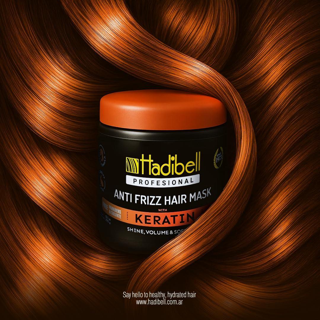 Mascarilla para Cabello dañado Hadibell 370g - Queratina