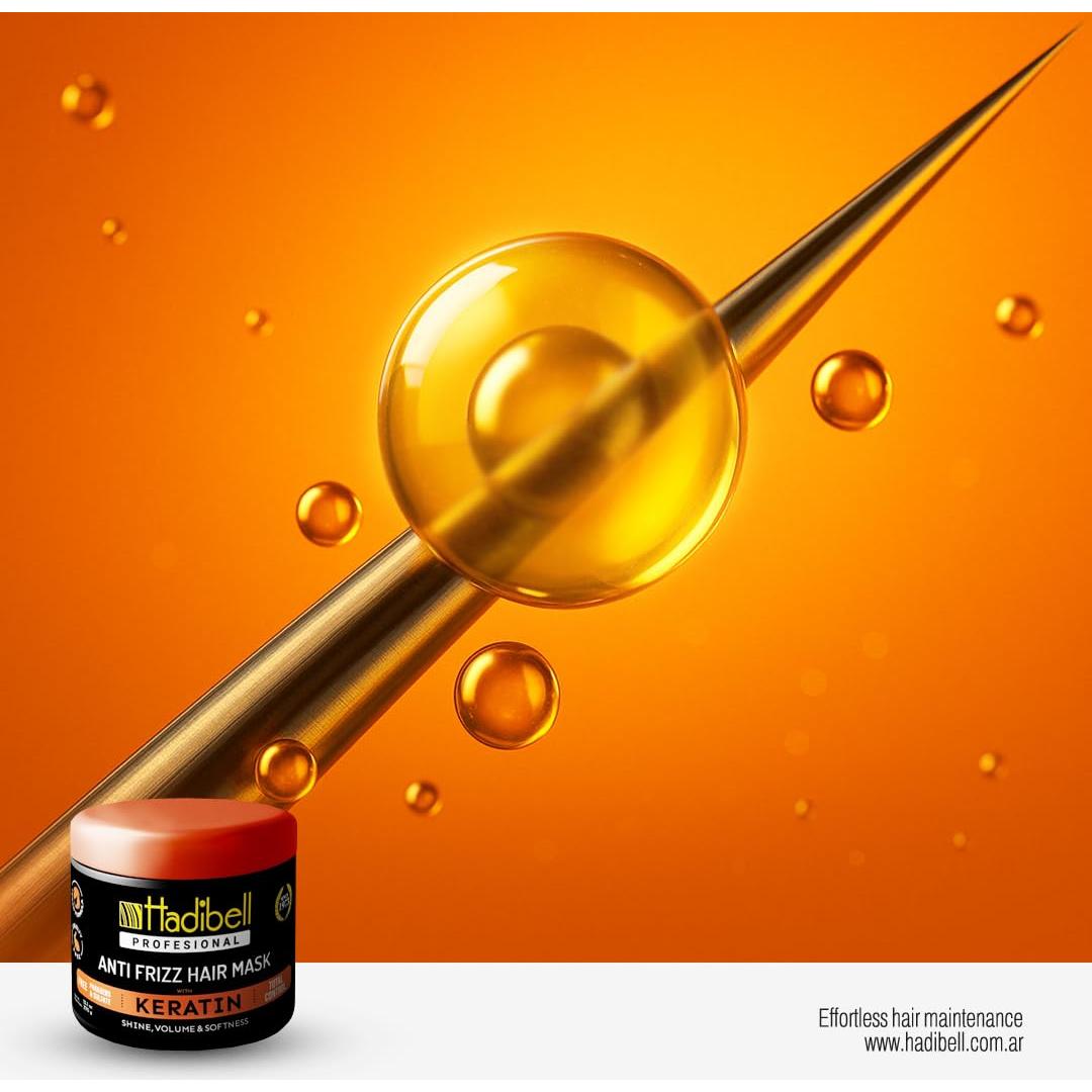 Mascarilla para Cabello dañado Hadibell 370g - Queratina