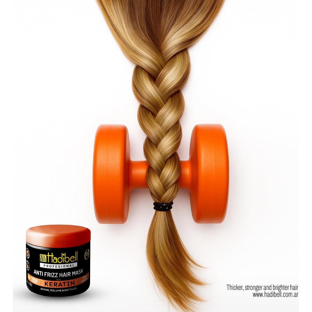 Mascarilla para Cabello dañado Hadibell 370g - Queratina