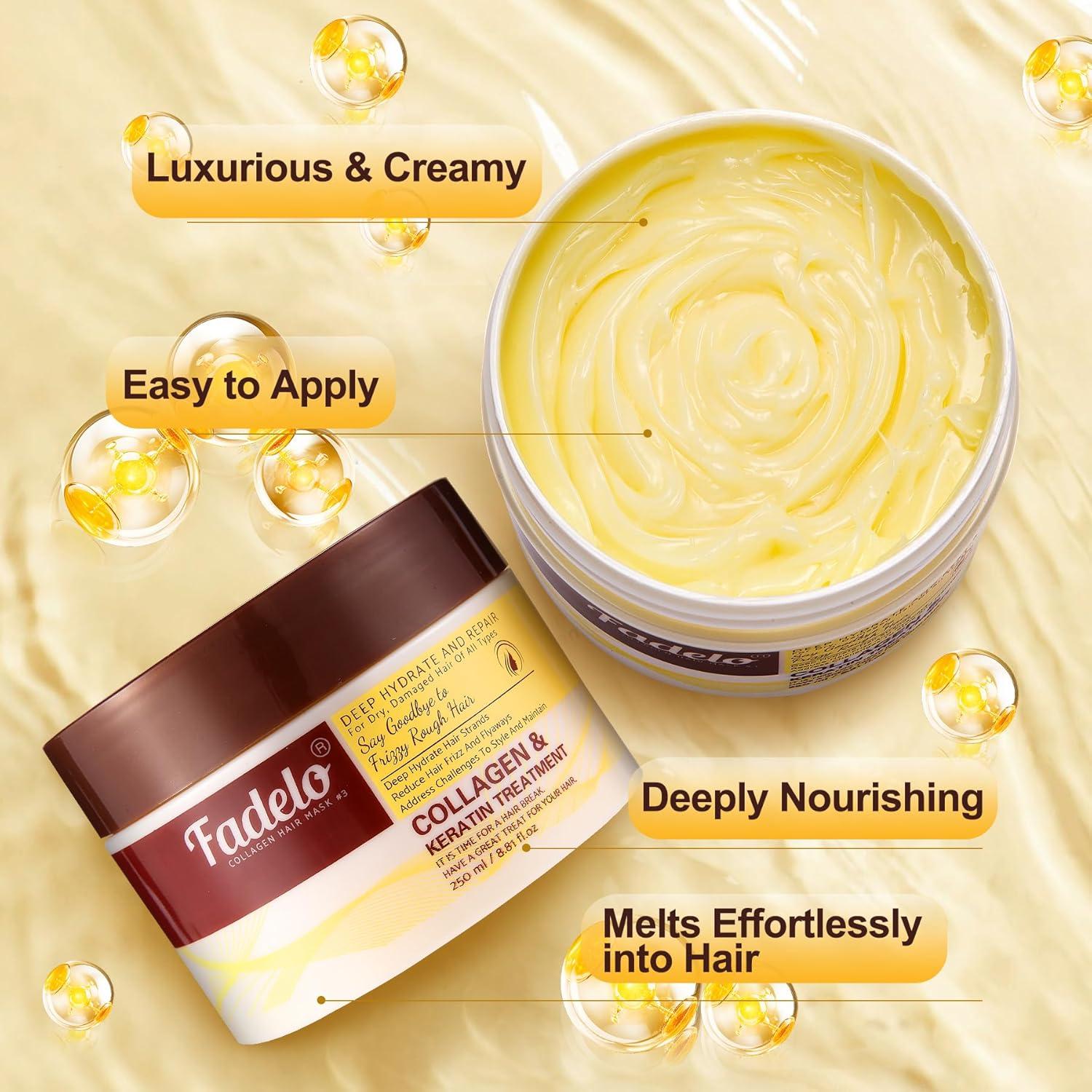 Mascarilla de Colágeno y Queratina Fadelo 500 ml Hidratante