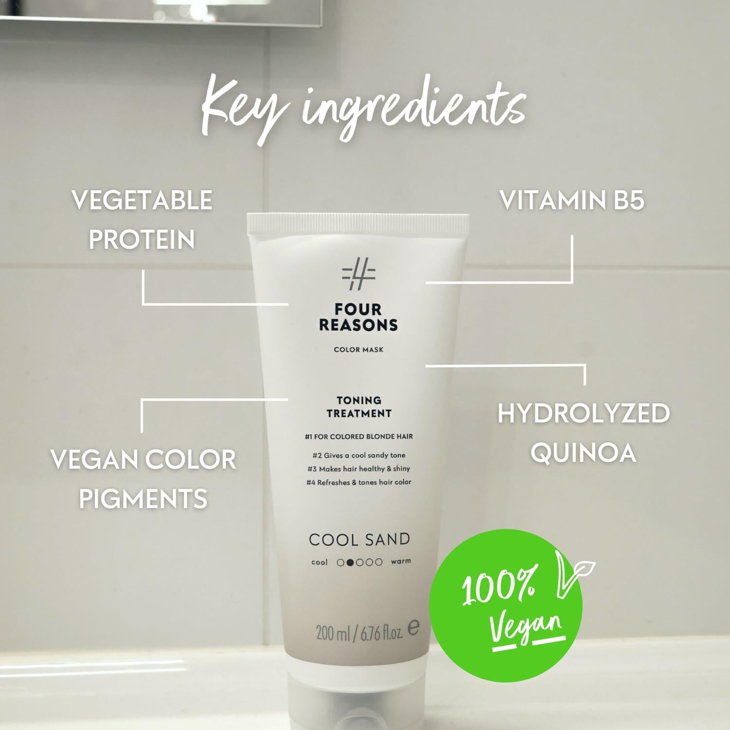 Mascarilla de Color Four Reasons Rubio Arena Frío 200 ml