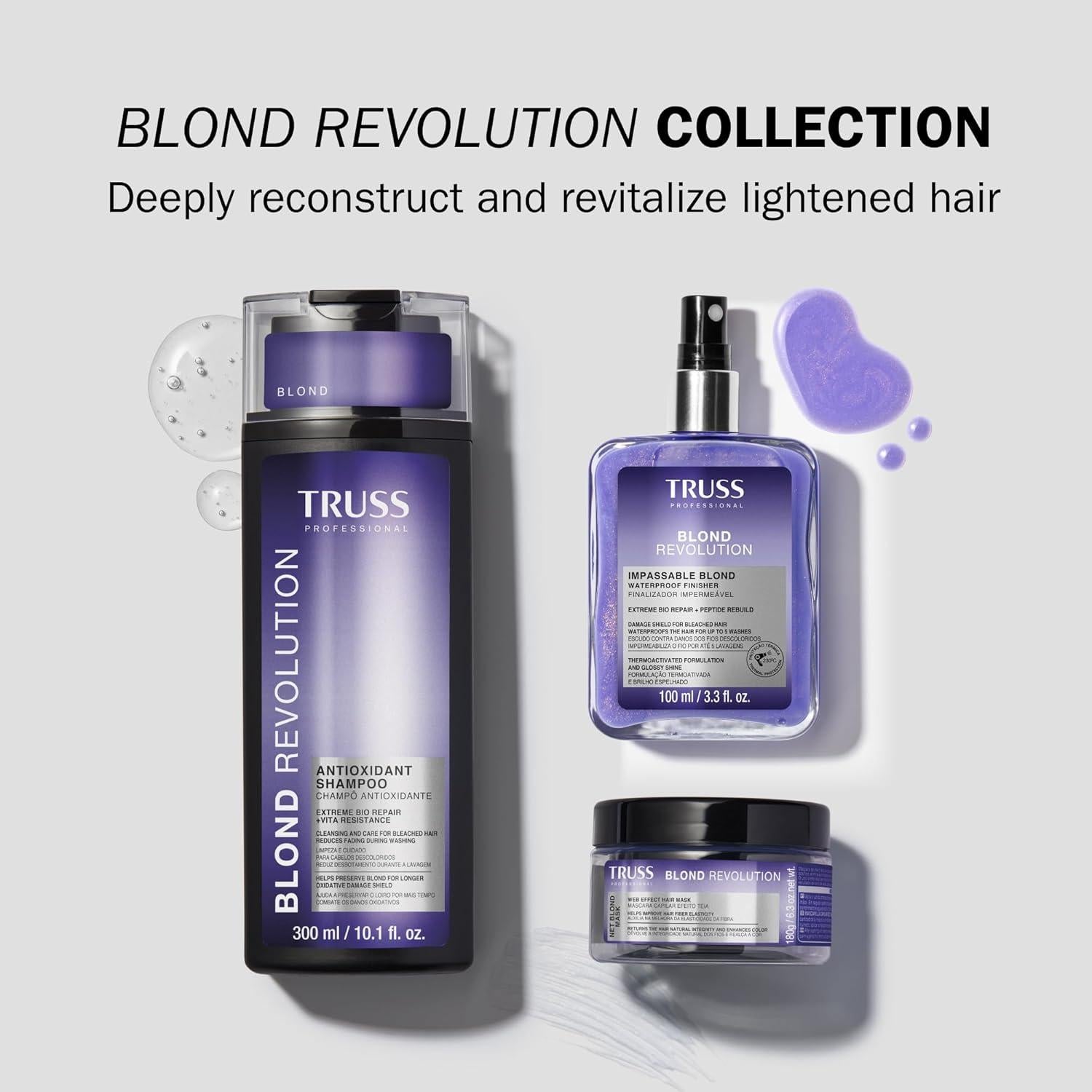 TRUSS Máscara de Cabello Rubia 180g - Reparación y Brillo