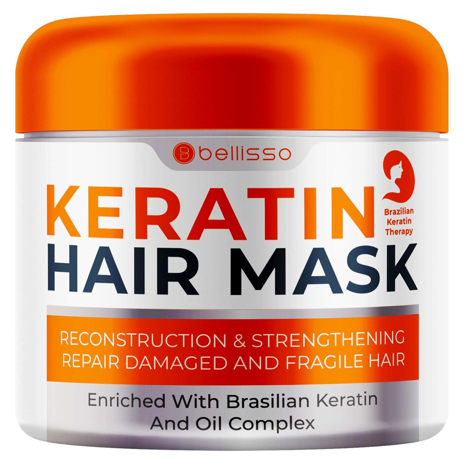 Mascarilla de Keratina Bellisso 340g Sin Sulfatos Hidratante