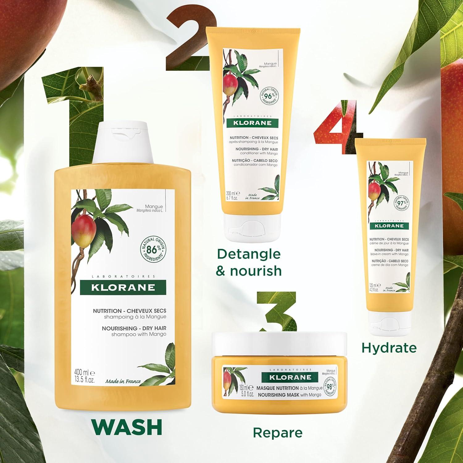 Mascarilla Nutritiva 2 en 1 Klorane Mango 150 ml Vegana