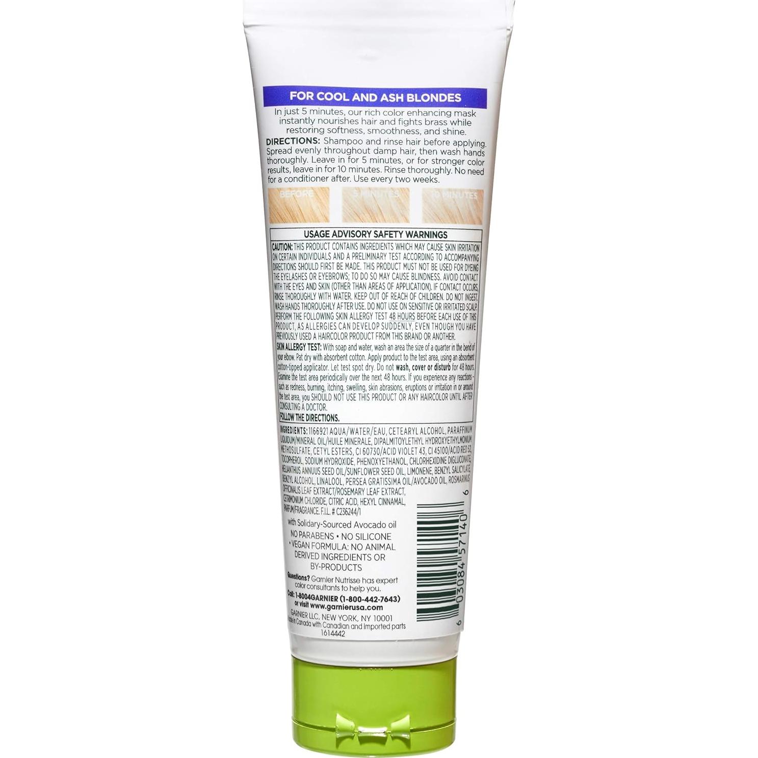 Máscara Capilar Nutritiva Garnier Nutrisse 4.2 oz Rubio Frío