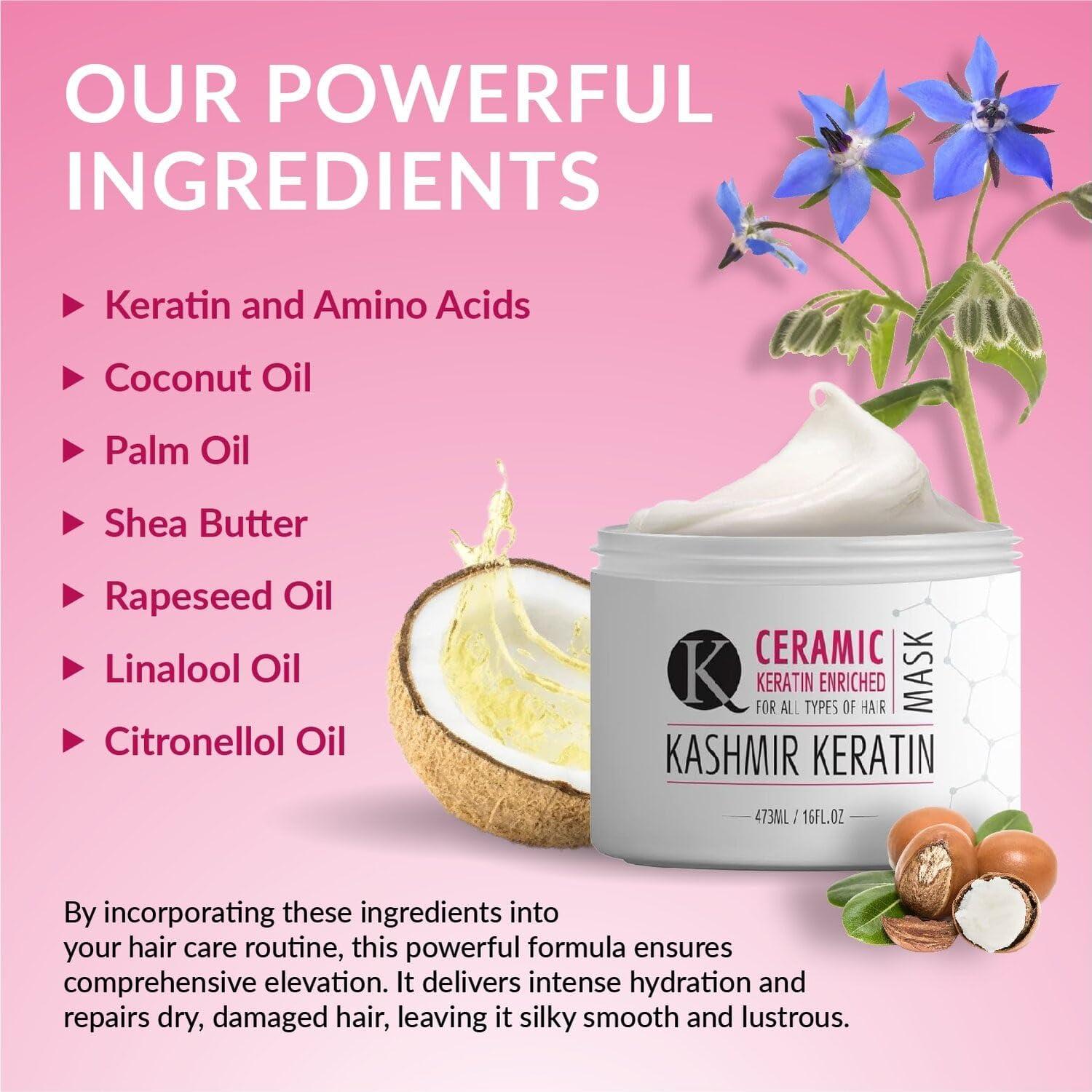 Mascarilla Capilar de Queratina Kashmir 473 ml Hidratante