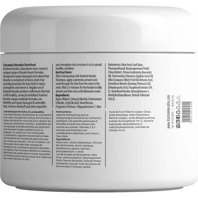 Mascarilla Capilar de Queratina Kashmir 473 ml Hidratante