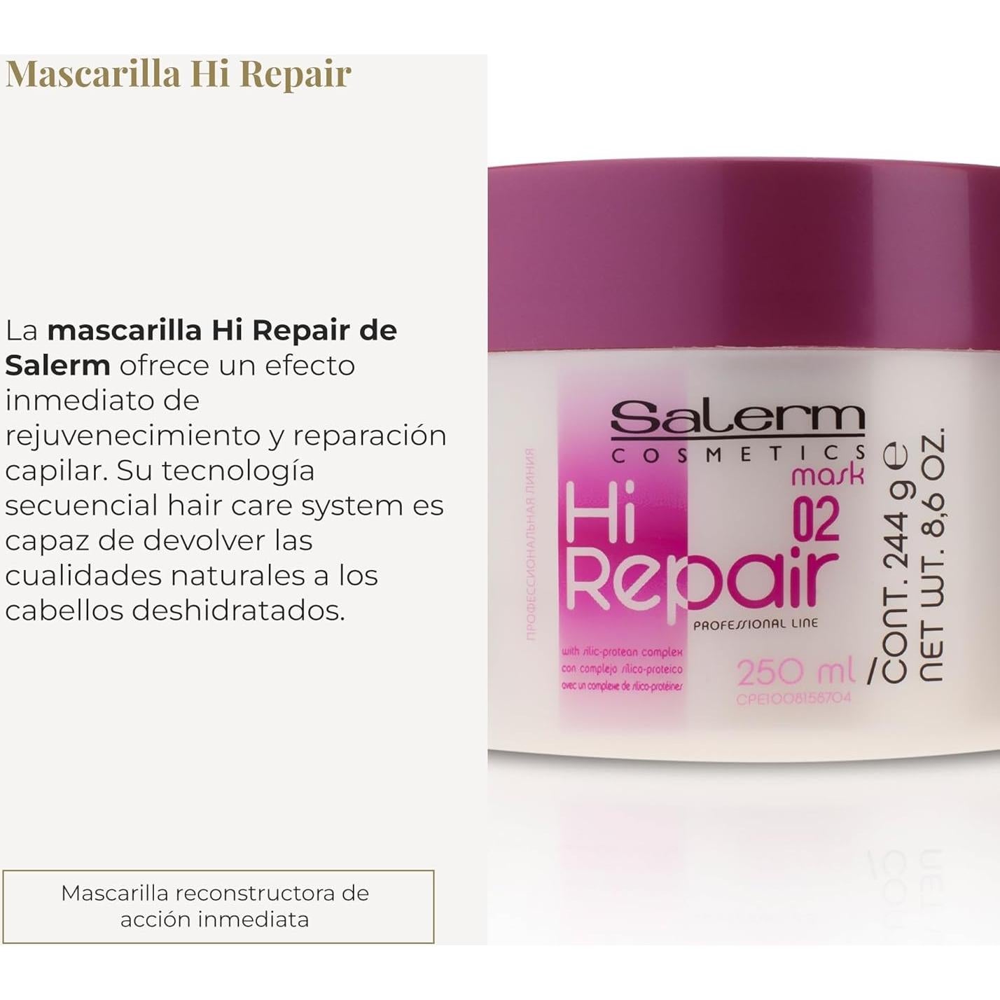 Mascarilla Capilar Reparadora Salerm Hi Repair 250 ml