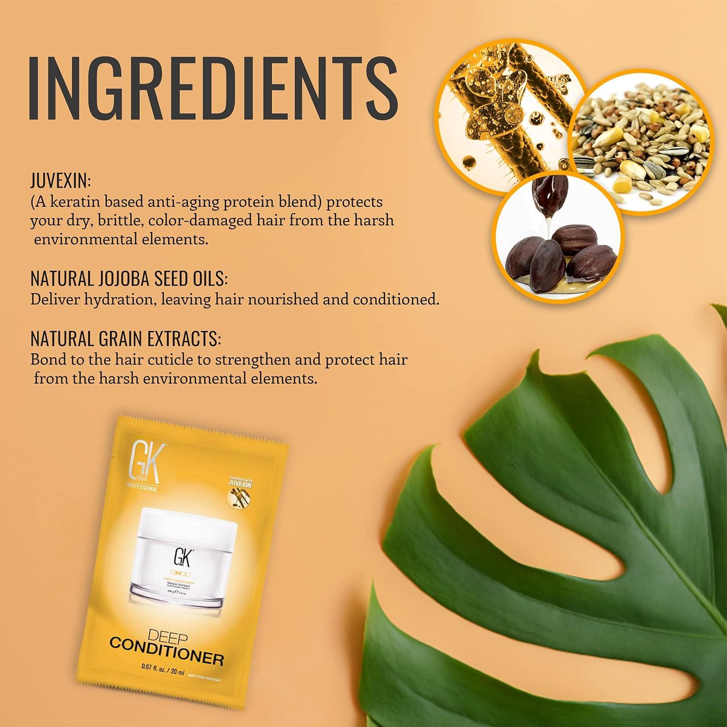 Mascarilla Acondicionadora Profunda GK HAIR 20ml Paquete de 2