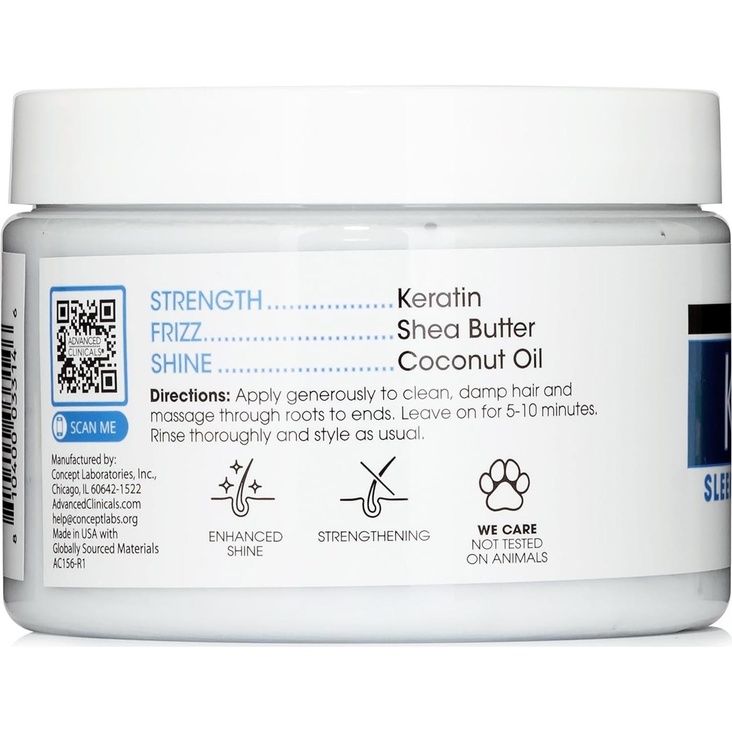 Mascarilla de Cabello con Queratina Advanced Clinicals 340g