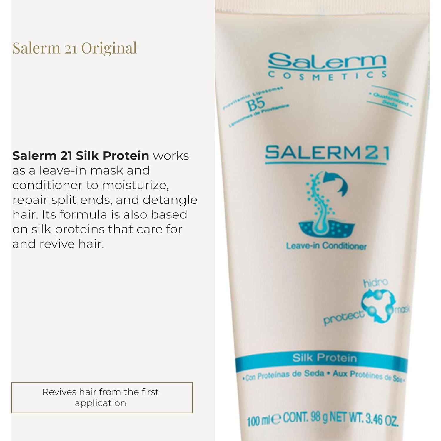 Acondicionador Sin Enjuague Salerm 21 Proteína de Seda 100 ml