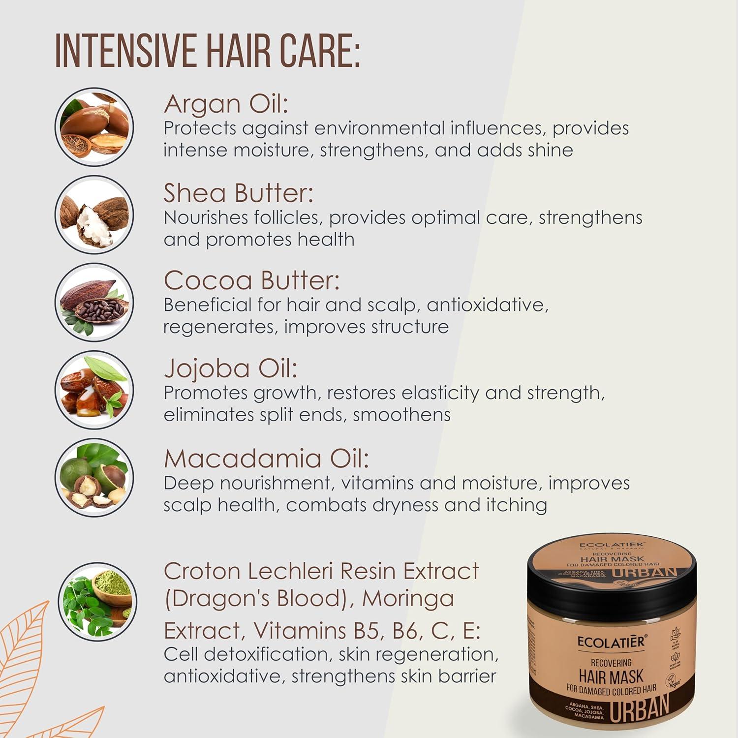 Mascarilla Capilar Restauradora Ecolatier 399.5 ml Vegana