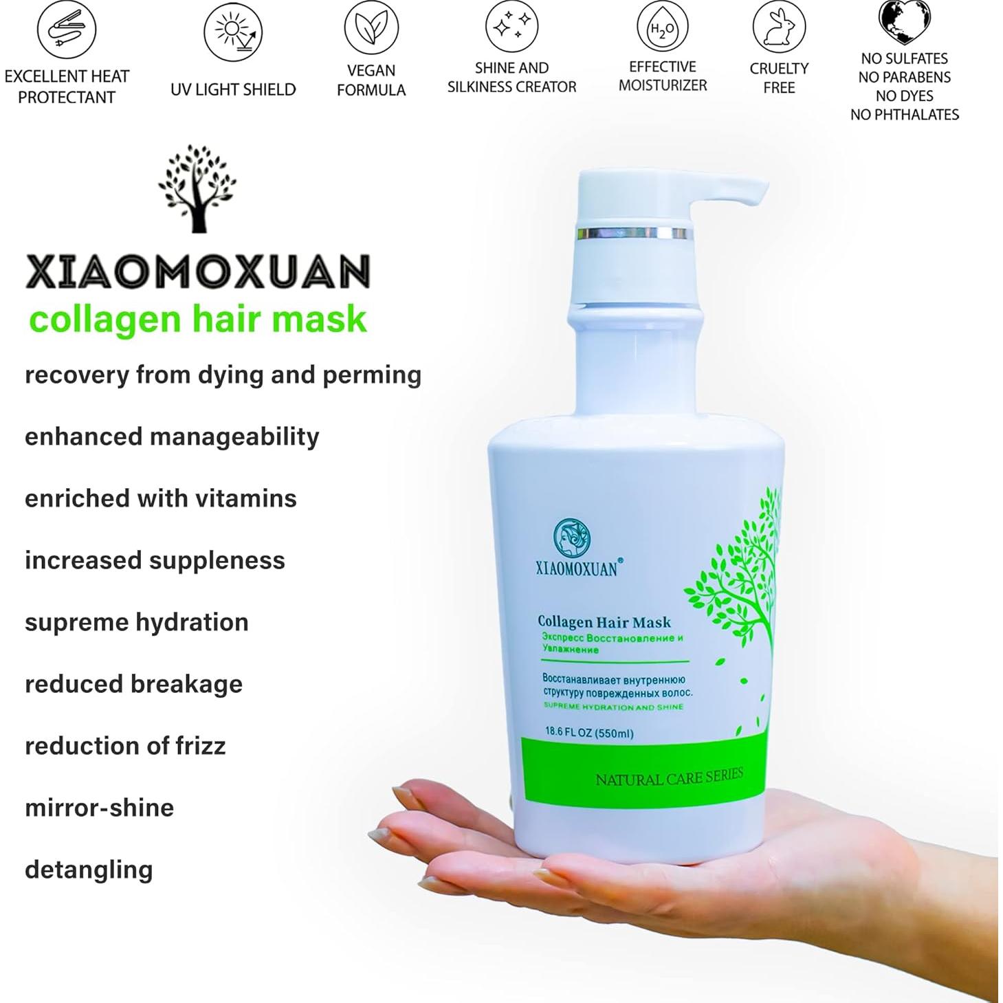 Mascarilla Capilar Orgánica Xiaomoxuan con Aceite de Árbol de Té 200ml