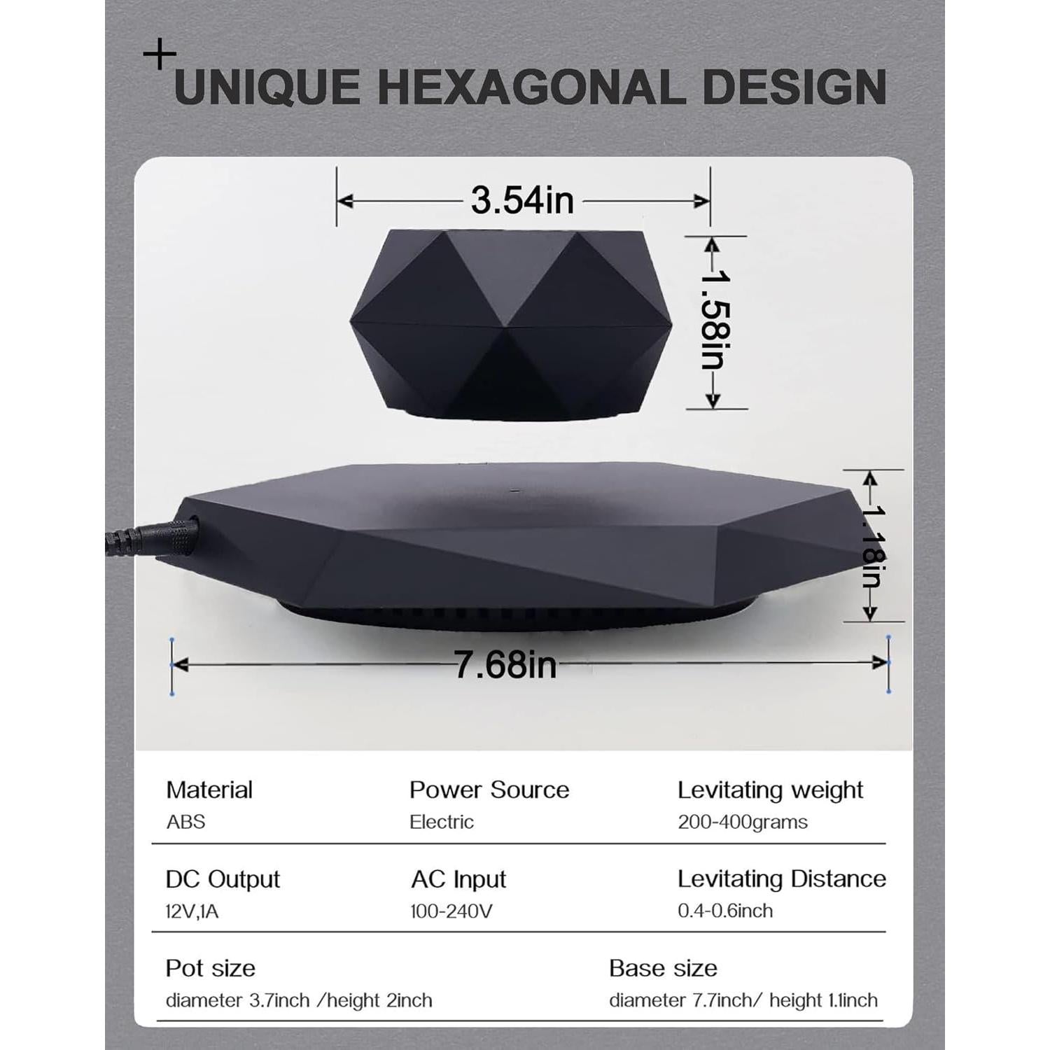 Maceta Flotante Magnética Ronsoile para Bonsai - Negro